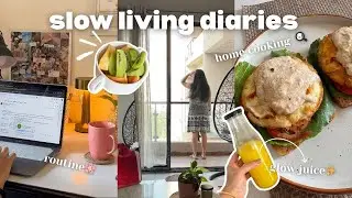 slow living diaries ✨period days, working, cooking, glow shot recipe & getting better in life 🌸❤️