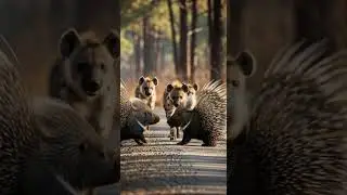 Hyena vs Porcupine The Ouch Fight Nobody Saw Coming #wildlife #nature #animals