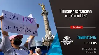 Ciudadanos marchan en defensa del INE