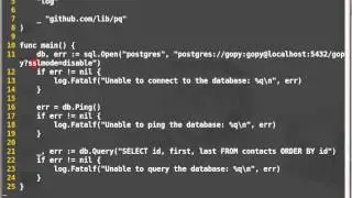 Using gopy to connect to PostgreSQL from Python without psycopg2.