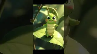 Little caterpillar ! 🐛🍎 #shorts    #caterpillarsong  #kidssongs #nurseryrhymes #wigglewiggle