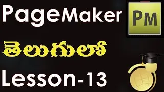 PageMaker Edit Menu PasteSpecial Insert ObjectOptions Lesson 13 in Telugu