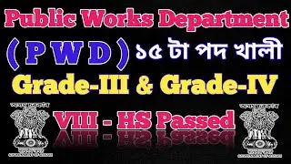 Public Works Department (PWD) Recruitment 2021 - Apply for 15 Gr-III & Gr-IV Vacancy.