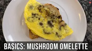 Fluffy Saut&eacute;ed Mushrooms & Onions Omelette