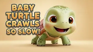 Baby Turtle Crawls So Slow 🐢 | Cute Nursery Rhyme for Kids | Gentle Animal Song