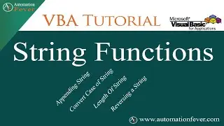 String Functions - UCase, LCase, StrConv, Len, StrReverse in VBA | Excel VBA Tutorial in Hindi