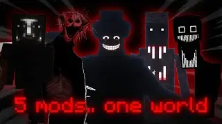 5 Horror Mods in ONE WORLD 🔴 Minecraft Horror Gameplay