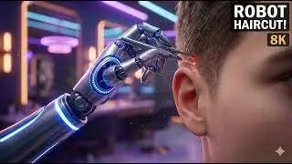The Future of Haircuts 2050: AI Robot Barber 🤯