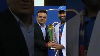 Rohit Sharma and Jay shah with Champions Trophy 🏆 #ct2025 #rohitsharma #trending