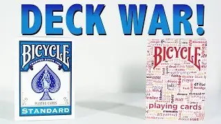 Deck War - Bicycle Turquoise Standard VS Bicycle Table Talk Red Playing Cards [HD]