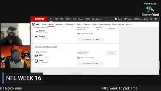 NFL Week 16 Pick Em