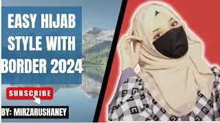 Easy hijab style with border| one side design | trending hijab style|hijab tutorial by rushaney