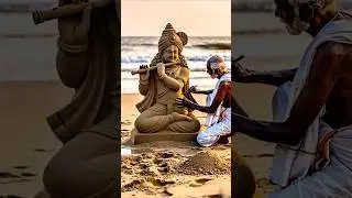 Life-Size Sand Sculpture Crafted by Hand on a Sea Beach | Pure Art