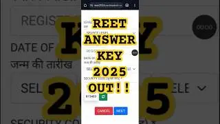 REET Answer Key 2025 kaise check kare #reetanswerkey2025