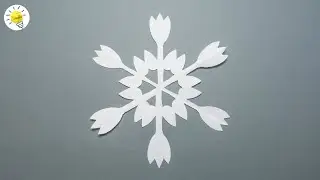 Tulpen Schneeflocken basteln | Frühlingsschmuck Tulpen falten | Schneeflocken basteln mit Blumen