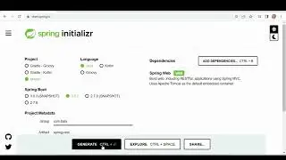How to create Spring boot REST project - spring initializer