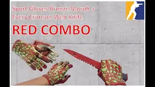 Sport Gloves Bronze Morph + All Crimson Web Knife | RED COMBO | CS2 Showcase