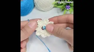 Blue bead with beautiful crochet touch 💙 to make beautiful gift 🎁 for your friends 