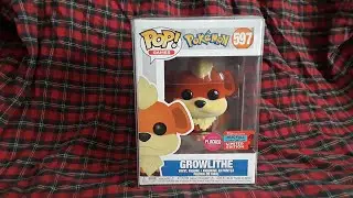 Funko Pop! Games Pok&eacute;mon Growlithe (Flocked) Vinyl Figure - 2020 Fall Convention Exclusive