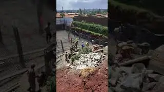 Concreting a raft foundation using a drum mixer#RaftFoundation #YouTubeShorts #DrumMixer #Foundation