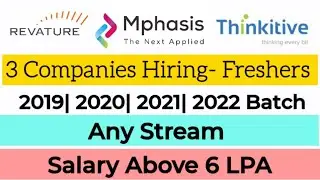 Revature Freshers Recruitment 2021|Mphasis Hiring Freshers|Thinkitive Entry Level Jobs|Revature jobs