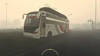 mooth Luxury Bus Drive in Heavy Fog 🌫️ | Real Driving Vibes | #ets2 | #50