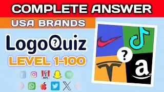 LOGO QUIZ 2025 Guess the Brand. USA BRANDS level  1-100 answers.