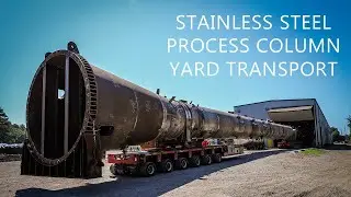 Stainless Steel Process Column Yard Transport | GCAW