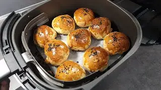 Airfryerda dere otlu poğaç tarifi👍Philips Airfryer tarifleri ✅️ Airfryer tarifleri👍Dere otlu poğaça👌
