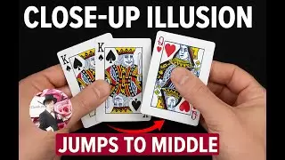 This Card Visually Jumps Into the Middle &mdash; No Camera Tricks! | Close-Up Illusion Magic