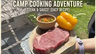 Cooking Steak on a Handmade Forest Grill || Bushcraft Outdoor Cooking