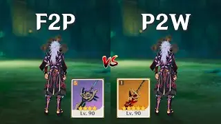 Arataki Itto P2W Team vs F2P Team Comparison !! How much is the difference?? [ Genshin Impact ]