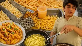 18 Years Old Hard Working Afghani Boy | Perfect French Fries Recipe | Hardworking French Fries .