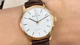 [ RẤT ĐẸP ] Chiếc Zenith V&agrave;ng đ&uacute;c 18k Thanh Lịch Sang Trọng , Size 38mm bản hở đ&aacute;y hiếm  // BWATCH