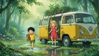 Rainy Day in the Forest ASMR | Warm Noodles & Cozy Family Moments Trip to the Ancient Forest