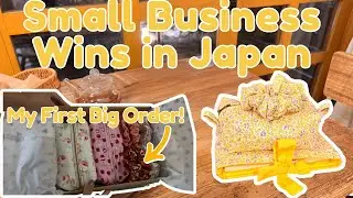 My First Big Order! | Small Business Day in Japan (Sewing, Packing & Cafe Moments)