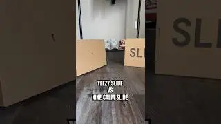 YEEZY Slide VS Nike Calm Slide REVIEW 🔥 #shorts #nike #adidas #yeezy #slides #yeezyslides #sneaker