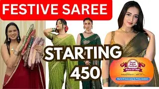 👉 Amazon Great Indian Festival Saree Haul 2025 | Festive Sarees Huge Discounts! 💃| Lightweight Saree