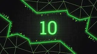 10 Second Black Green Neon Futuristic Modern Countdown Video