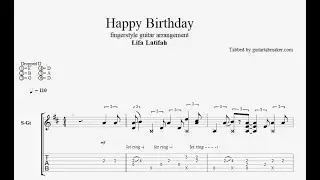 Happy Birthday fingerstyle TAB - intermediate fingerstyle guitar tabs (PDF + Guitar Pro)