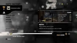 Sniper Elite 3 Ultimate Edition Earning the Dedicated soldier Gold Trophy!