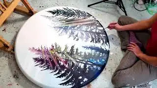 Cedar Lee Art Time Lapse: Creation of 3 Large Paintings in Less Than 6 Minutes!