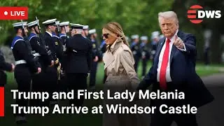 LIVE: Trump and First Lady Melania Trump Arrive at Windsor Castle | Royal Welcome & Ceremony | AC1E