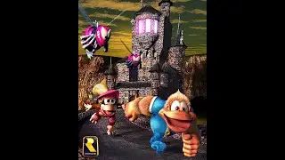 Donkey Kong Country 3 - Cascade Capers EXTENDED 10 HOURS BLACK SCREEN With Thunderstorm