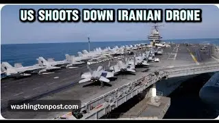 Breaking News: US Shoots Down Armed Iranian Drone Near Aircraft Carrier in Strait of Hormuz #iran