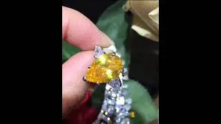 Zutera.ru Роскошный комплект украшений с кристаллами Swarovski желтого цвета, имитация цитрина.