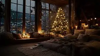 Piano Winter Bliss | Crackling Fire and Snowfall Sounds for Cozy Winter Escape
