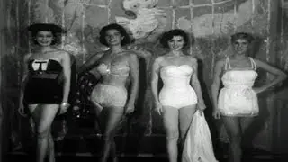 HD Stock Footage 1950's Fashion Show Swimsuit Edition