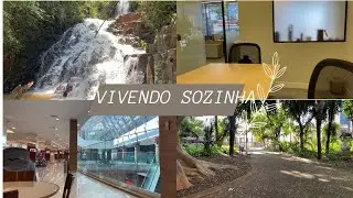 Morando em um quarto/ Natal 🎄 sozinha/ cachoeira/ 1 dia no emprego novo/ rotina