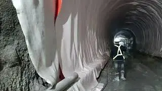 GeoTextile and water membranes fixing in Tunnel